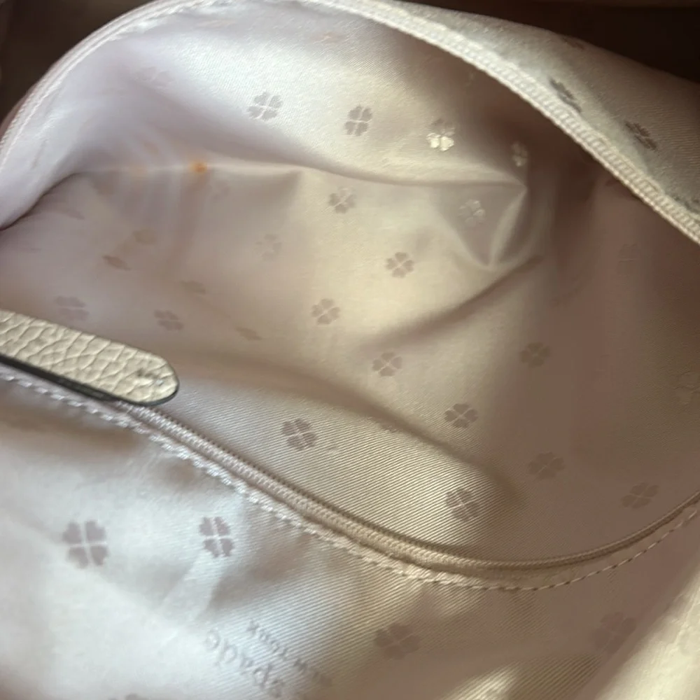 Kate Spade New York Lake Large Hobo Bag Pebbled Leather Pink Pockets Zip Close